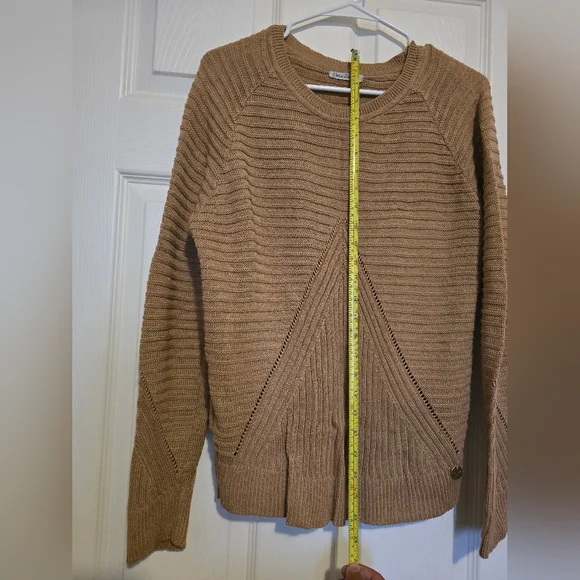 Tan Ribbed Knit Sweater - Picture 3 of 4